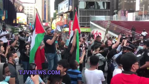 Violent Palestinian Protestors in NYC