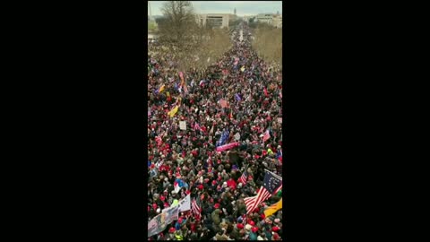 MASSIVE Crowd at Capitol During Save America March on 01/06/2021