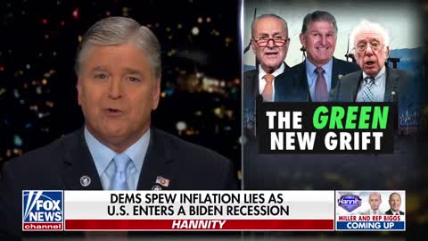 Joe Biden won’t admit the reality we are in a recession: Hannity