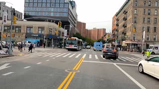 Driving Thru 125 Street West Bound Manhattan NYC New York City Harlem (09-2021)