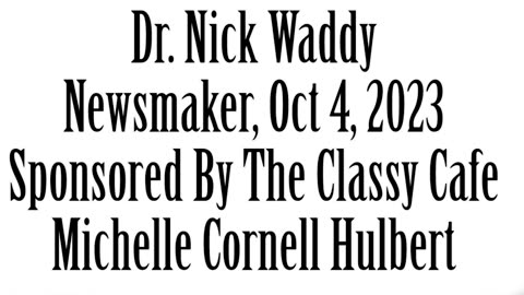 Wlea Newsmaker, October 4, 2023, Dr. Nick Waddy