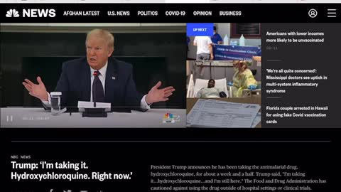 💊Flashback: may 18 2020 Trump talking about Hydroxychloroquine 💊