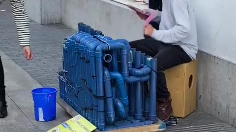 Awesome street musician in Madrid.