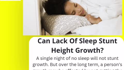 Does sleep has impact on height?