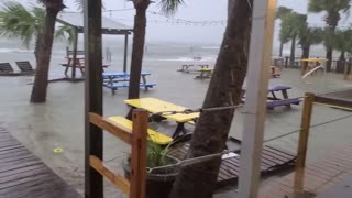 Storm Surge Smashes Pier Apart