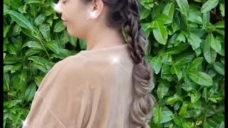 Fishtail pulled braid hairstyle