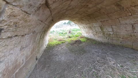 Walking under the Roman bridge - Bridge Arch Structure