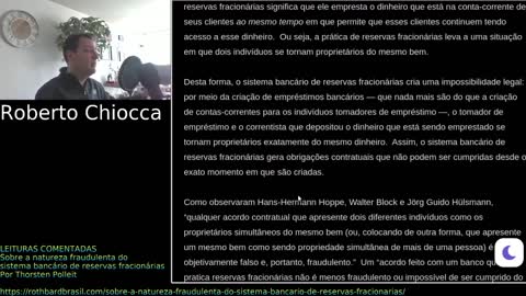 #26 Leituras Comentadas - Sobre a natureza fraudulenta do sistema bancário de reservas fracionárias