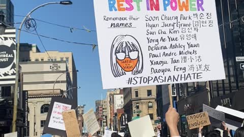 Powerful Video From Montreal's Anti-Asian Racism March