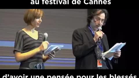 Gilets Jaunes: le discours du comédien Xavier Mussel au Festival de Cannes 2019.