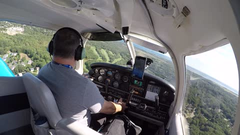 Landing Piper Warrior Marshfield KGHG