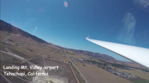 Glider ASW-24, 90 degree crosswind landing