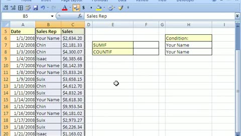 Excel Magic Trick #13_ SUM or COUNT only certain items! SUMIF COUNTIF functions