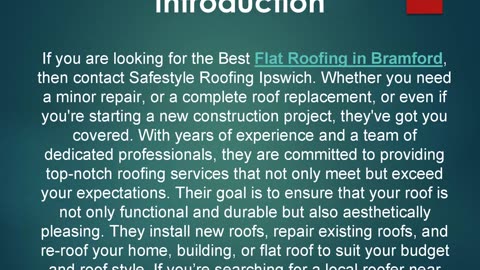 Best Flat Roofing in Bramford