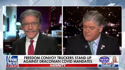 Hannity Grills Geraldo After He Calls Freedom Convoy Truckers "Thuggish"