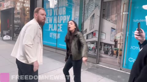 "Call it genocide!" - Pro Palestine Protesters confront AOC at Brooklyn Movie Theater