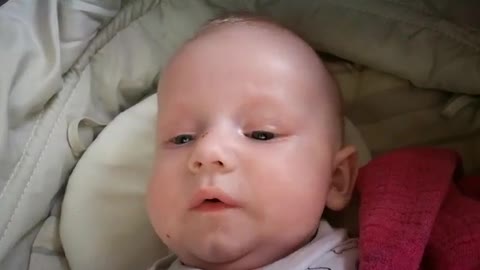 reaction of a child watching a TV set