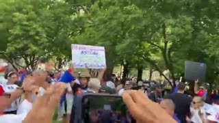Cuban Protestors DENY Leftist Reporter In Front of White House