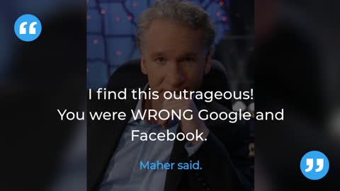 Bill Maher Blasts Big Tech Censorship
