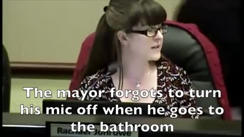 Mayor Goes to BATHROOM With his MIC ON!