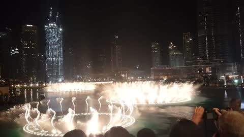 Burj Khalifa Dubai, Dubai Fountain show by night