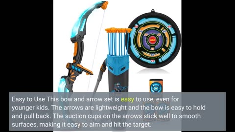 Customer Feedback: JOYIN Kids Bow and Arrow Set - LED Light Up Archery Toy Set with Suction Cup...