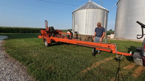 Wood Mizer Lt35 Portable Sawmill Walnut log Remote milling