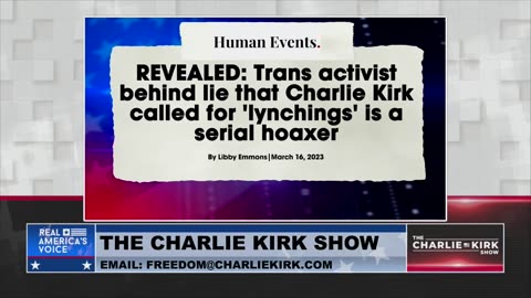 Trans Hoaxer Spreads Libelous Claim About Charlie Kirk- Libby Emmons Has the Full Story