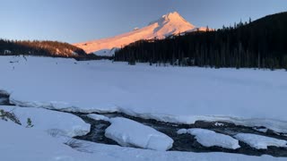 The Alpine Glow Hour – White River West Sno Park – Mount Hood – Oregon – 4K