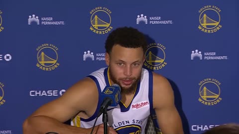 Steph Curry Responds to the ref's Travel Call late in the Fourth, Postgame Interview