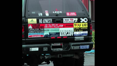 Look closely, These aren't bumper stickers