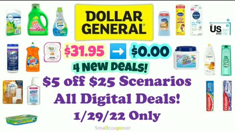 Dollar General Saturday All Digital Couponing 1/29/22!
