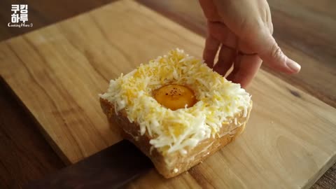 Crispy Egg Cheese Toast!! Garlic Butter Toast! Delicious Breakfast!
