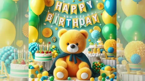 Happy Birthday Song For Boys! Birthday Boy! Baby Boy Birthday! With Cute Plush Soft Cuddle Teddy!