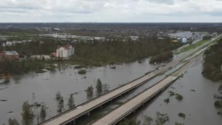 Panoramic View of Flooding in LaPlace