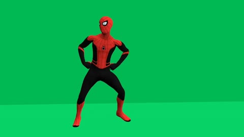 Gangnam Style Spider Man dancing green screen effect