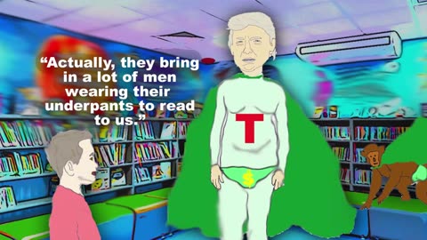 Transvestite Library/President super Trump