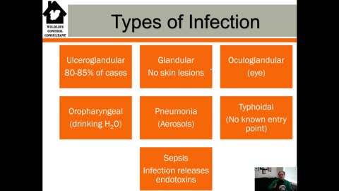 Tularemia (Francisella tularensis) bacteria and pest control operators