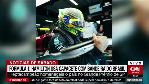 F1 - Hamilton usa capacete com bandeira do Brasil em Interlagos _ CNN SÁBADO