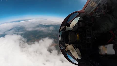 Ukraine war - fighter jet pilot view over Ukrain