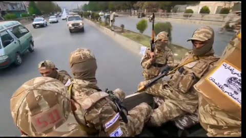 Afghan Security Services with AK’s on Rollerblades