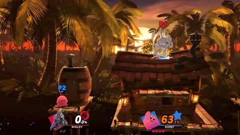 Ridley vs Kirby on Jungle Japes (Super Smash Bros Ultimate)