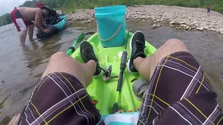 KAYAK Fishing a little creek and just having fun with the family