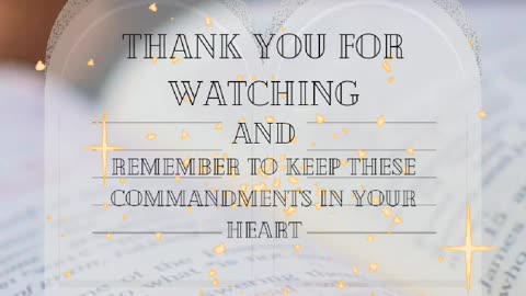 10 Commandmenrs: Keep The Laws In Your Heart
