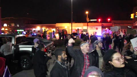 TRUMP Protestors in the Streets of Ohio
