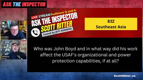 Scott Ritter is a fan of John Boyd and the OODA loop - Ask The Inspector highlight