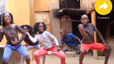 African kids dancing and having a good time