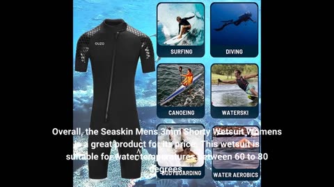 Honest Reviews: Seaskin Mens 3mm Shorty Wetsuit Womens, Full Body Diving Suit Front Zip Wetsuit...