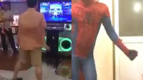 spiderman dancing
