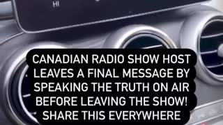 Canadian radio host speaks TRUTH in last message before leaving show